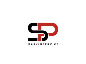 SP Maskinservice logo på hvid baggrund
