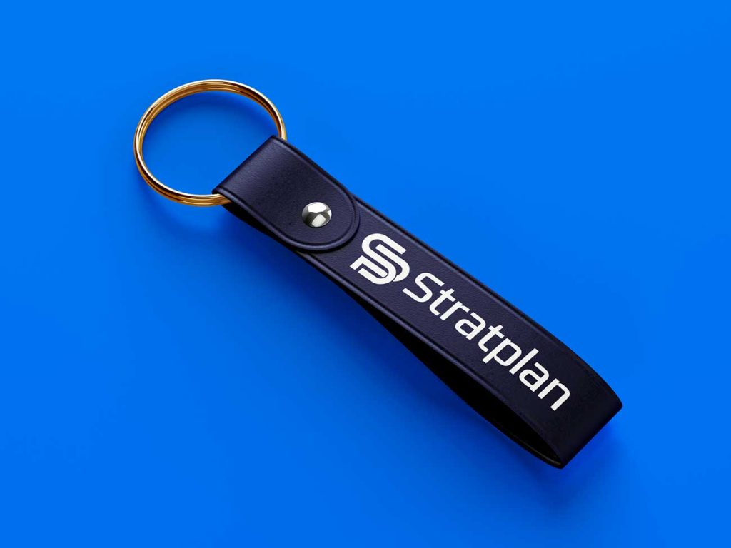 Stratplan logo på nøglering